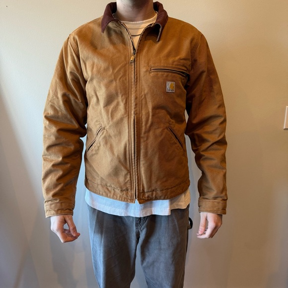 Carhartt Duck Lined Detroit Jacket Size LARGE - Picture 2 of 9